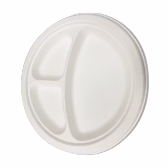 Eco Friendly Sugarcane Bagasse Round Plate