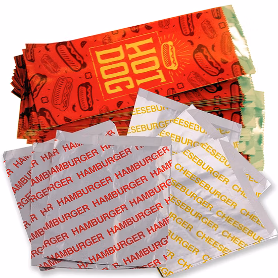 Paper Bakery Frozen Burgers Papers for Hot Food Bag